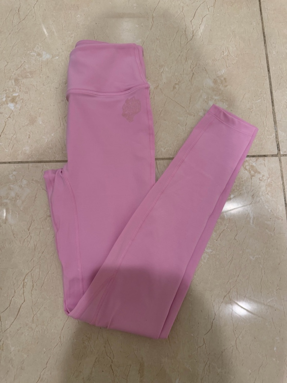 Darc Sport Dual Wolf Forever Pink Pearl High-Waist Leggings Small